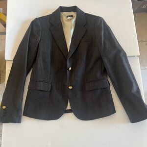 J. Crew Dark Gray Blazer with Light Beige Lining